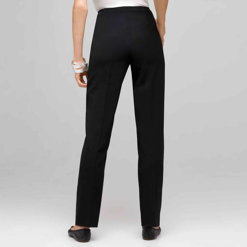Flat Front Slim Pant, Black, large image number 1